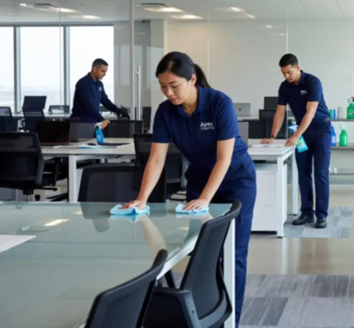 Spotless Service Hub cleaning team working together in a modern interior